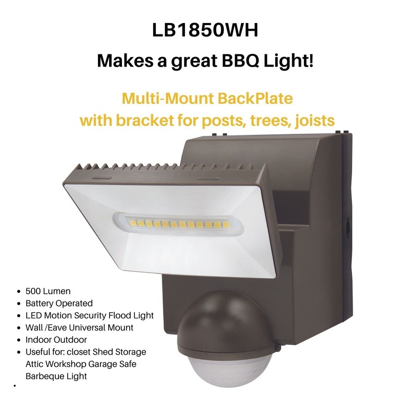 IQ America Motion Security Flood Light,Battery Operated Motion Sensor, 500