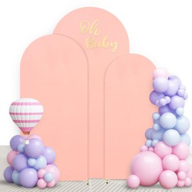 WUPIOS 7.2 6.6 6 FT Arch Backdrop Cover Set of 3 Dusty Rose Arch Cover Backdrop Fabric Chiara Arch Backdrop Stand Cover Spandex Wedding Arch Covers Stretchy Backdrop for Birthday Party Baby Shower