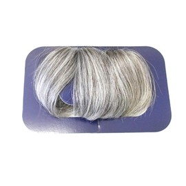 Mini Hair Piece Set of 2 [Natural Color/Chestnut/Gray Hair 60%] 《NI》 Human Hair, Total Hand Planted (60% Gray Hair)