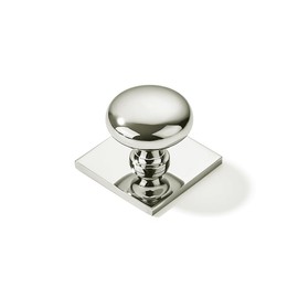 khtumeware 2 Pack 1-1/2 Inch Polished Nickel Cabinet Knobs with Vintage Backplate - for Drawers, Cabinets & Bi-Fold Doors