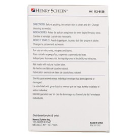 Henry Schein Adhesive Sheer Bandage Strips, 3/4" x 3", Sterile, Box of 100 Bandages