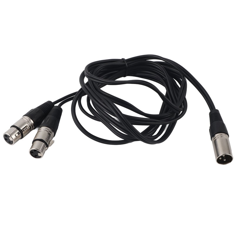 XLR Male to Dual XLR Female Cable Microphone Stereo Balanced