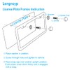 2PCS Matte Black License Plate Frames, 2 Holes Solid Rust-Proof