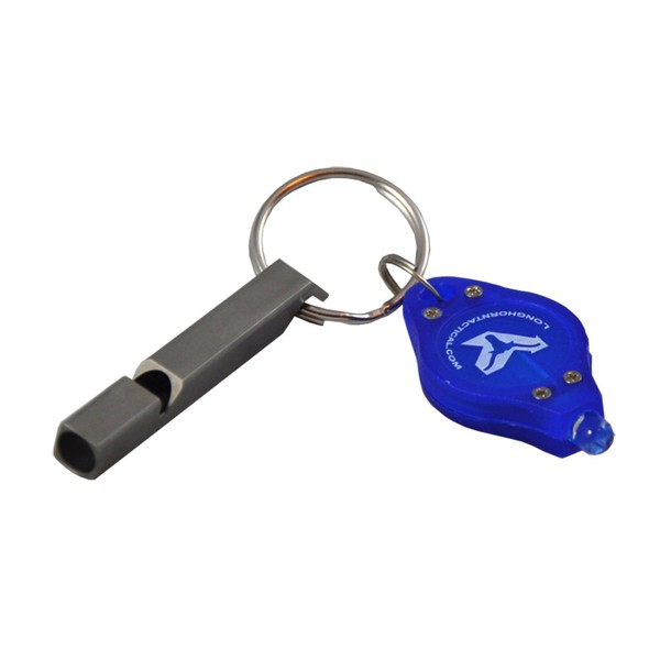 Nitecore NWS10 120 dB Titantium Loudest Survival Emergency Whistle with Bonus Lumentac Keychain Light