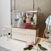 PLINJOY Makeup Storage Organizer Box Large Cosmetic Display Cases Dustproof