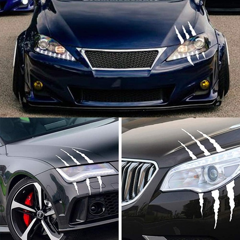 Car Stickers Reflective Monster Claw Scratch Marks Headlight Bumper Sticker