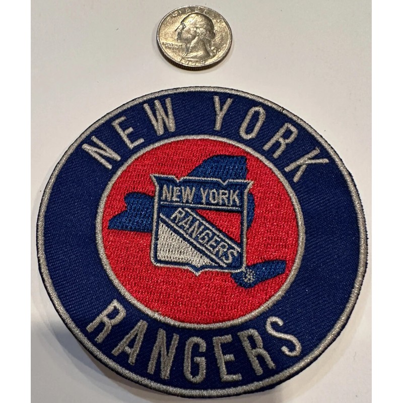 NEW YORK RANGERS VINTAGE STYLE EMBROIDERED IRON ON PATCH 3.5”x