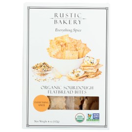 Rustic Bakery Organic Everything Spice Sourdough Flatbread Bites, 4 Oz