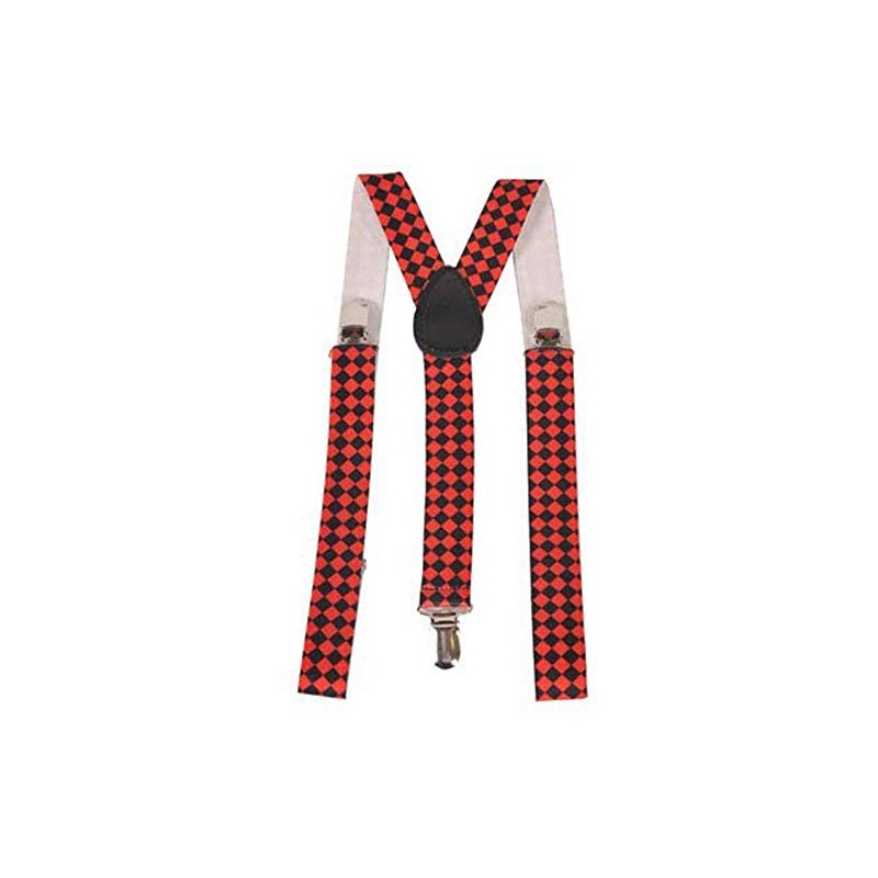 Dress Up America Unisex Diamond Checkerboard Suspenders - Regular Size