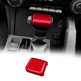 Car Shifter Gear Hand Brake Trim Cover for Toyota Tundra/Sequoia 2022-2025 Tacoma 2024+ 4Runner 2025+ Gear Shift Head Protection Cover Automatic Gear Shift Knob Cover Interior Accessories Dark Red