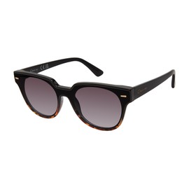 Circus NY by Sam Edelman Women's Cc625 Vintage Two-Tone Round Sunglasses with Uv400 Protection. Trendy Gifts for Her, 50 Mm, Black & Tortoise