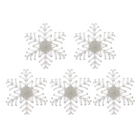 FRCOLOR 5pcs Snowflake Light with Suction Cup LED Christmas Indoor Window Light Decoration