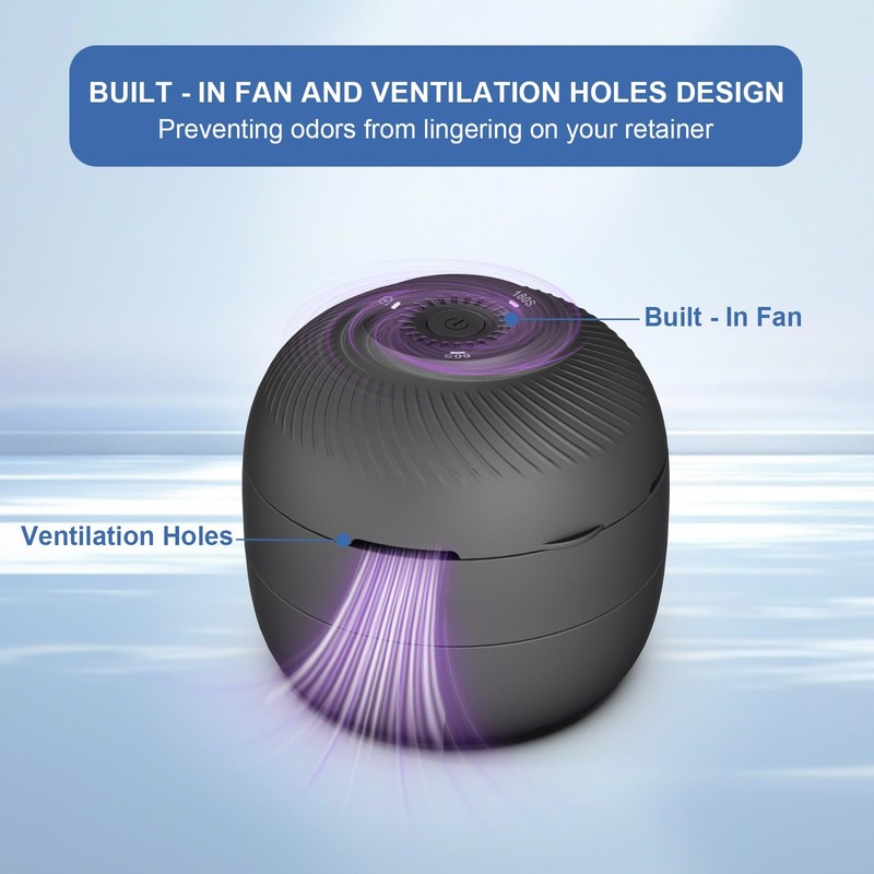 All-in-One Denture & Retainer Case with Soaking, Freshening, Sanitization and