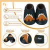 Mejale Baby Leather Shoes Infant Crawling Toddler Moccasins Brown White
