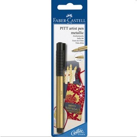 Faber-Castel FC167397T Pitt Artist Metallic Pen, 1.5mm, Bullet, Gold