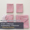 NSNLGSGC Red Gingham Twin Sheet Set, Soft Brushed Microfiber Red