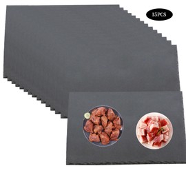 Hyuetrsa15Pcs Slate Cheese Boards,Charcuterie Board Gourmet Serving Tray,8" x 4"Black Slate Charcuterie Boards,Black Stone Plates for Sushi Serving Tray Stone Plates,Appetizer,Fruits
