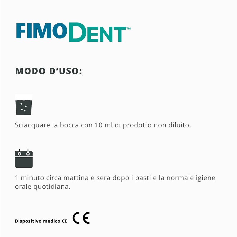 Fimodent Travel Collutorio - Clorexidina 0.12% con SPDD (Sistema Protezione