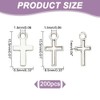 HOBBIESAY About 200Pcs Mini Cross Charms 15.5mm Crucifix Cross Pendants