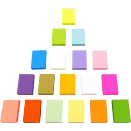 4A Sticky Notes,1 3/8 x 1 7/8 Inches,Small Size,The Adhesive On Longer Side,Neon Assorted,Self-Stick Notes,18 Colors,100 Sheets/Pad,18 Pads/Pack,4A 354818