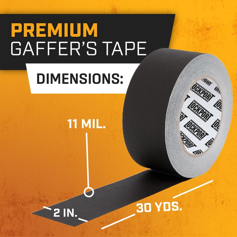 Lockport Black Gaffers Tape 2 inch x 30 Yards -