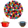 Nepal Style Colourful Woolen Round Trivet - Heat Resistant Matt