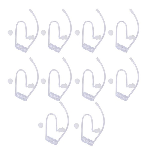MUNEFE 10 Pack Acoustic Coil Tube, Walkie Talkie Acoustic Tube