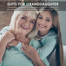 VYYU Granddaughter Gifts from Grandma, Infinity Love Granddaughter Bracelet, Granddaughter Birthday Gifts Christmas Valentins's Day Jewelry Gifts, Granddaughter Bracelet from Grandma