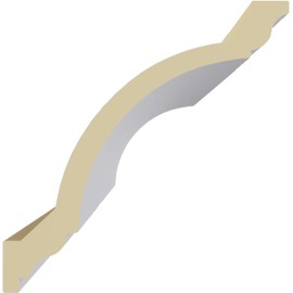 Endurathane Holmdel Crown Moulding, 6 1/2"H x 6 3/8"P x 8 7/8"F x 94 1/2"L, Factory Primed