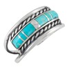 Turquoise Ring Sterling Silver 925 Genuine Gemstones Size 6 to