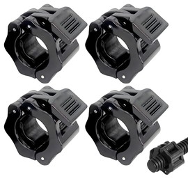 Kelain Barbell Collar, 1.1 inches (28 mm), Set of 4, Abrasion Resistant Rubber, One-Touch Removal, Plate Fixing Clip, ABS Resin, Barbell Shaft, Dumbbell Shaft, Muscle Training, Fitness