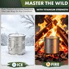 THTYBROS Alcohol Stove Set with Foldable Stand Camping Stove