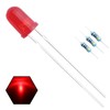 EDGELEC 100pcs 5mm Red Lights LED Diodes (Red Lens) Diffused