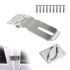 TVETE Padlock Door Hardware Door Hardware Door Hardware Latch Padlock Clasp 304 Stainless Steel Padlock Latch Slide Latch Drawer Padlock Cabinet Door Lock Security Padlock Anti-Theft Buckle Stainless