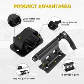 AUXMART Universal Bike Block Fork Mount for 9mmx100mm, 2 Sets CNC Aluminum Quick-Release Block Mounts Car Roof Rack Carrier Holders Brackets Bicycles/Vehicles/Pickup/Truck/Vans Storage Front + Rear