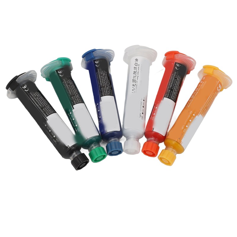 6Pcs Solder Mask Ink UV Light Curing Solder Mask Ink