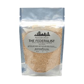 Boston Spice The Federalist Handmade Mix Seasoning Dry Rub Blend Seafood Pork Poultry Vegetables Ribs Wings Chicken Shrimp Smoker BBQ Oven (1 Cup resealable pouch wt. 5.1oz/145g)