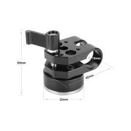 SZRIG Single 15mm Rod Clamp with Arri Rosette Quick Lock and Release for Photo Studio
