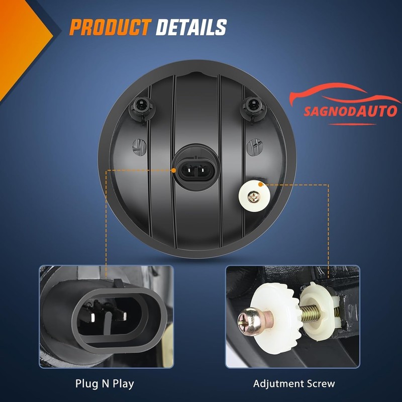 Sagnod Auto Fog Lights Set Compatible with 2007-2013 GMC Sierra