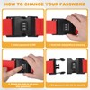 sourcing map Cross Luggage Straps with Combination Lock Name ID