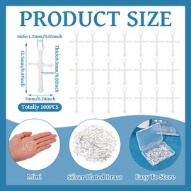 Beadthoven Cross Charms for Jewelry Making Crucifix Cross Pendants Mini Cross Beads Dangles Easter Cross Jewelry Charms for DIY Faith Necklace Bracelets Earrings Making, Brass, No Gemstone