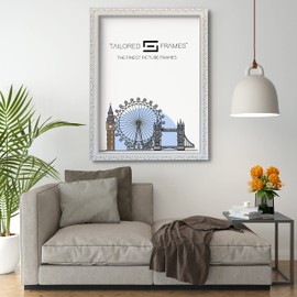 Tailored Frames Vienna White 10" x 10" | Rustic Style Vintage Single Picture Frame | Wall Hanging Type | Photo Frame Without Mount