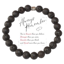 Cool Gifts for Teen Boys 14 16 18 Trending 8mm Lava Rock Reiki Natural Healing Gemstones Bracelets for Mens Jewelry for Teens Christmas Gifts Husband Best Friend Son Brother Graduation Gifts for Him