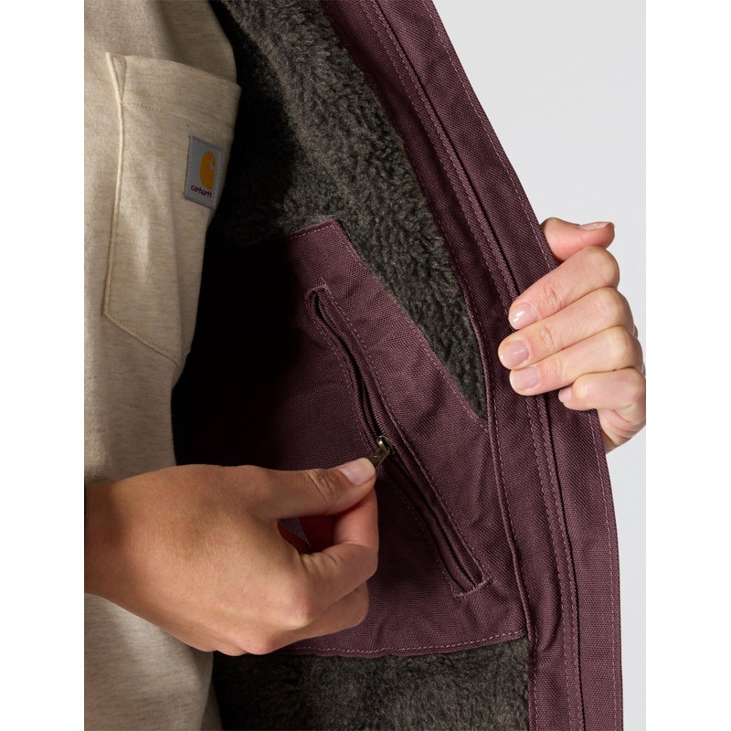 Carhartt Women's Iconic Washed Duck Sierra Jacket, Blackberry, Small