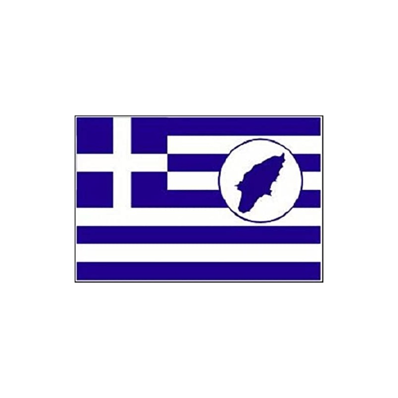 2 x Stickers Flag Greece Rhodes 8 x 5 cm