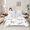 Homewish Airplane Comforter Set Queen Size Aircraft Bedding Set 3Pcs