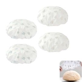 4 Pack Bowl Covers for Bread Proofing Plastic Bread Proofing Covers with Elastic Rim, MultiUse Dough Rising and Shower Caps