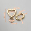[FUSSED] 2pcs Heart Swivel Spring Clasp Carabiner Buckle Metal Spring