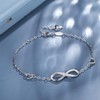 ASHLI JENA Bracelets for Women 925 Sterling Silver Infinity Heart