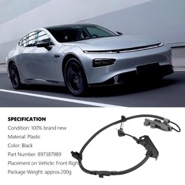 Akozon Speed Sensor, 897387989 ABS Speed Anti-Slip Sensor Front Right for Isuzu D-Max/Rodeo TFS77/TFS86/TFS85 2003+